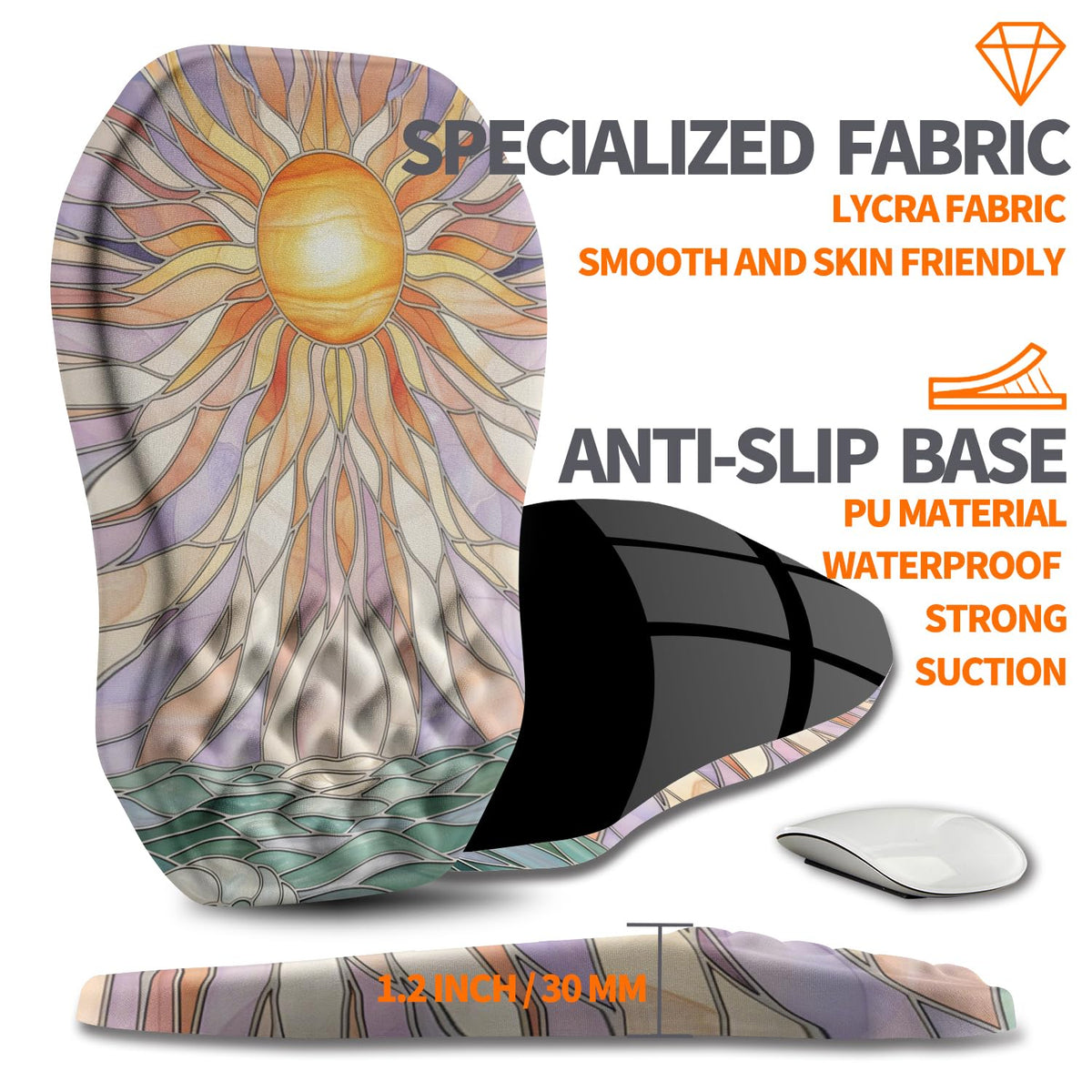 Armanza Ergonomic Slope Mouse Pad Wrist Support, Wrist Rest Mousepad for Carpal Tunnel Pain Relief