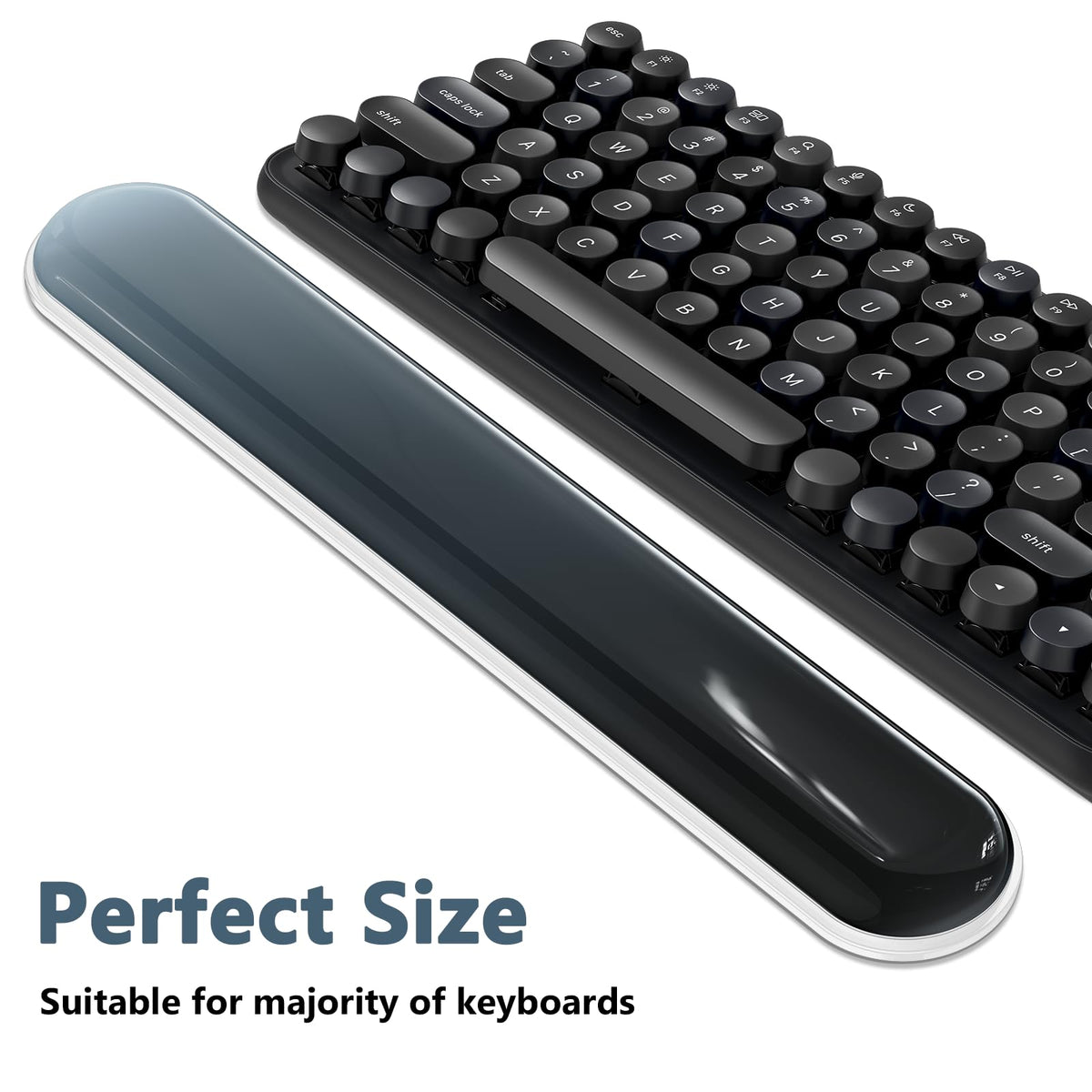 AKIT Ergonomic Mouse Pad with Wrist Rest&Keyboard Wrist Rest Set,Gel,Black