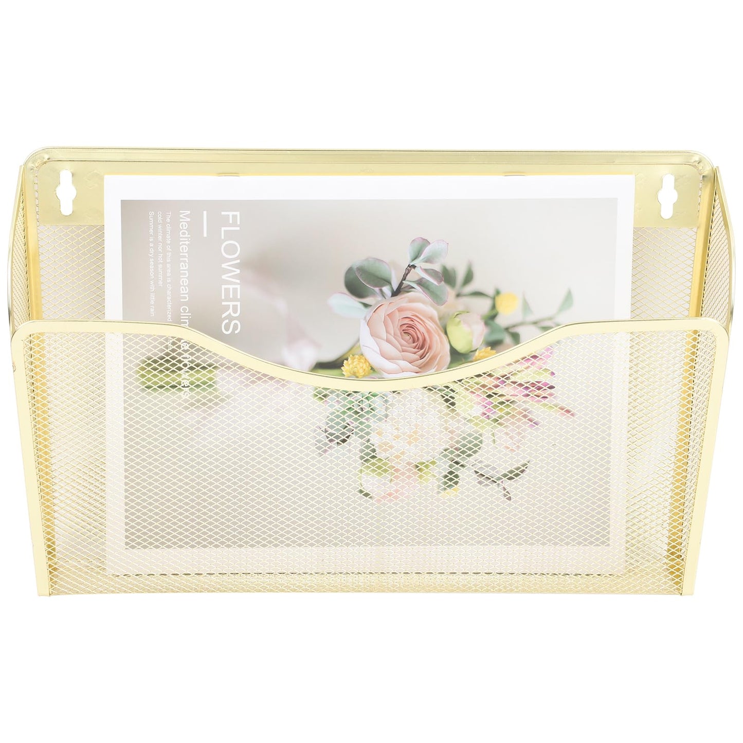 EASEPRES 3 Single Pocket Mesh Hanging File Organizer, Vertical Wall Mounted Magazine File Holder
