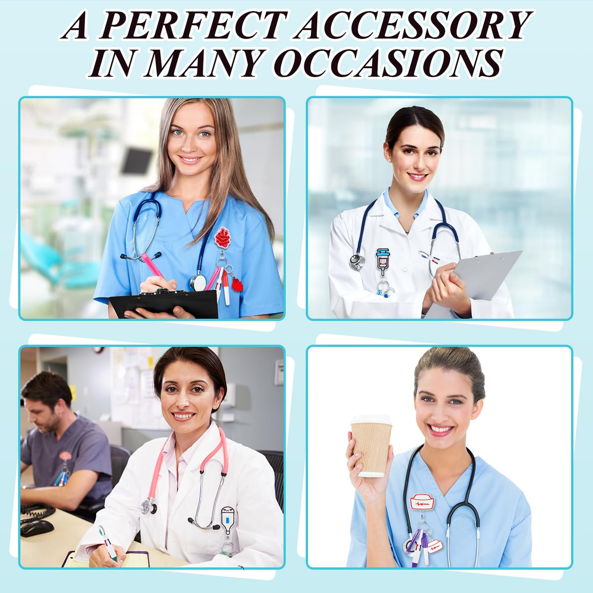 Henoyso Nurse Badge Reel Bulk,216 Pcs,Stylish