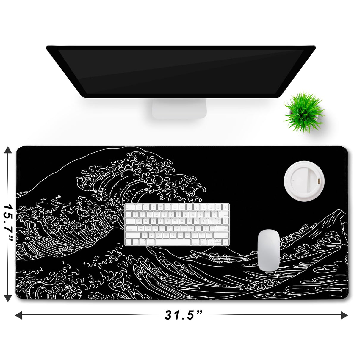 TEDNETGO Extra Large Mouse Pad, Gaming Mouse Pad, Waterproof Extra Large Mousepad with Stitched