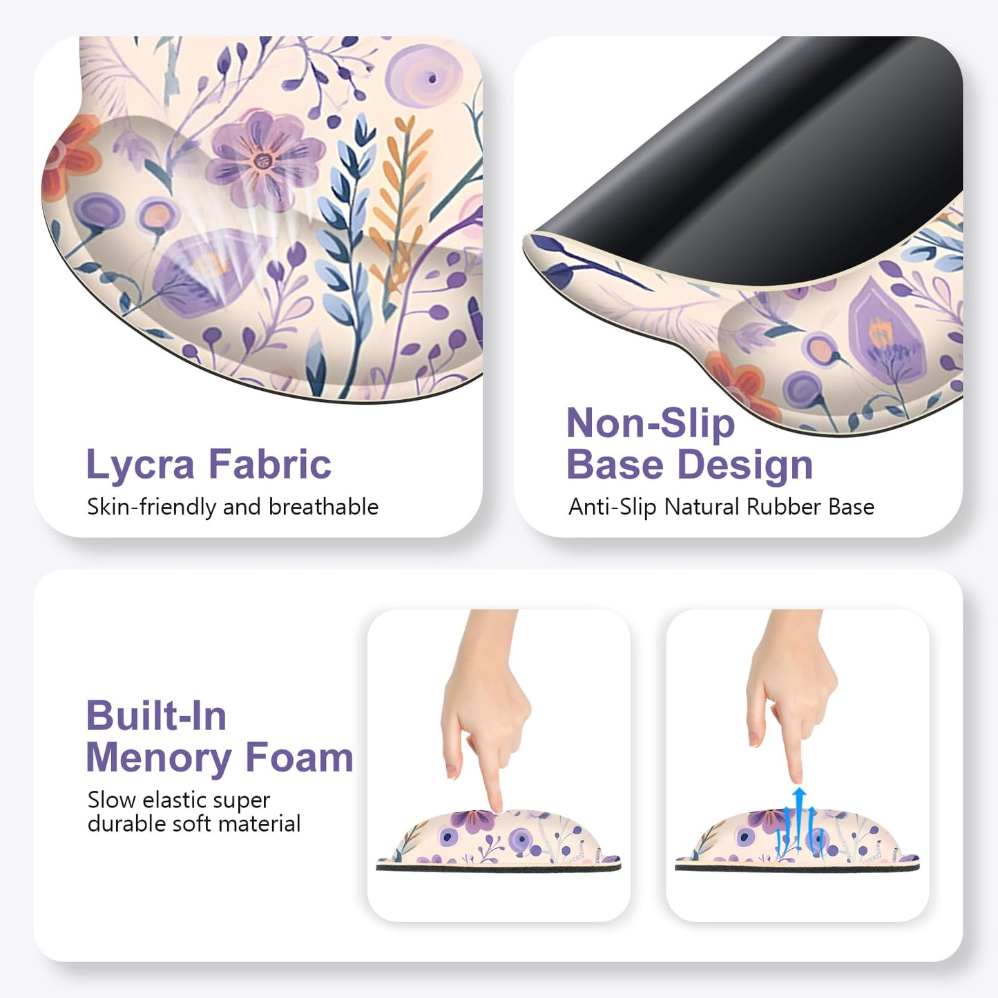 Cute Desk Mat, 4in1 Large Mouse Pad with Wrist Rest, Desk Matt for Desktop, Deskpad Mat, Anti-Slip