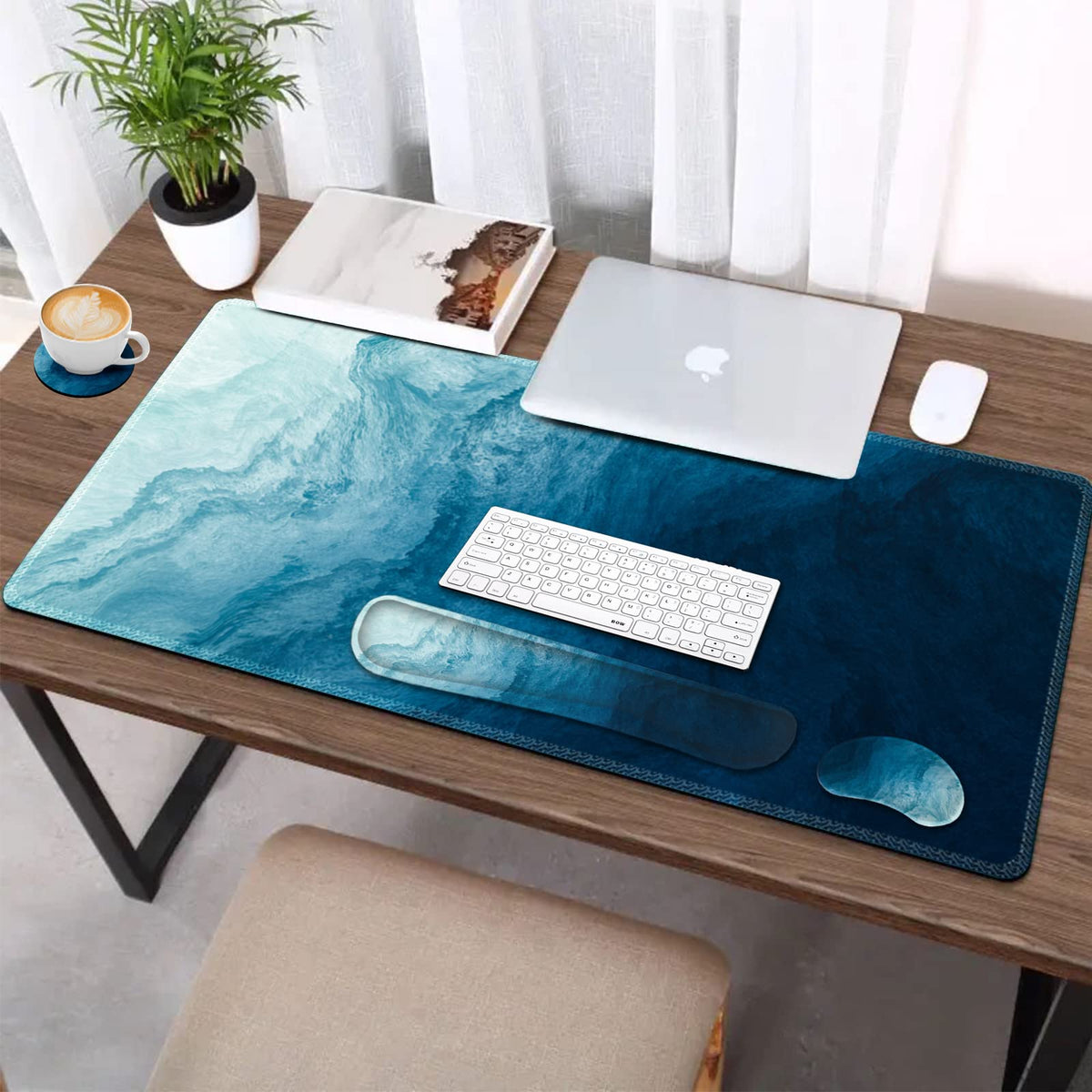 AIMSA Large Gaming Mouse Pad Set, Keyboard Wrist Rest Support + Extended Mouse Pad + Mouse Wrist