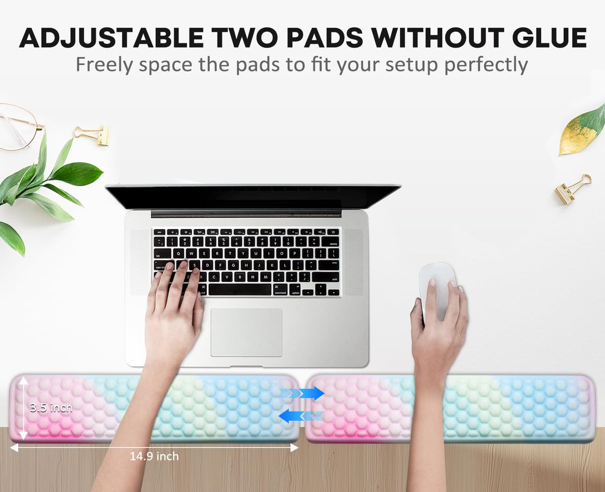 JIKIOU L-Shaped Desk Elbow Pad for Desk,Memory Foam Elbow Support Pad 2Pack