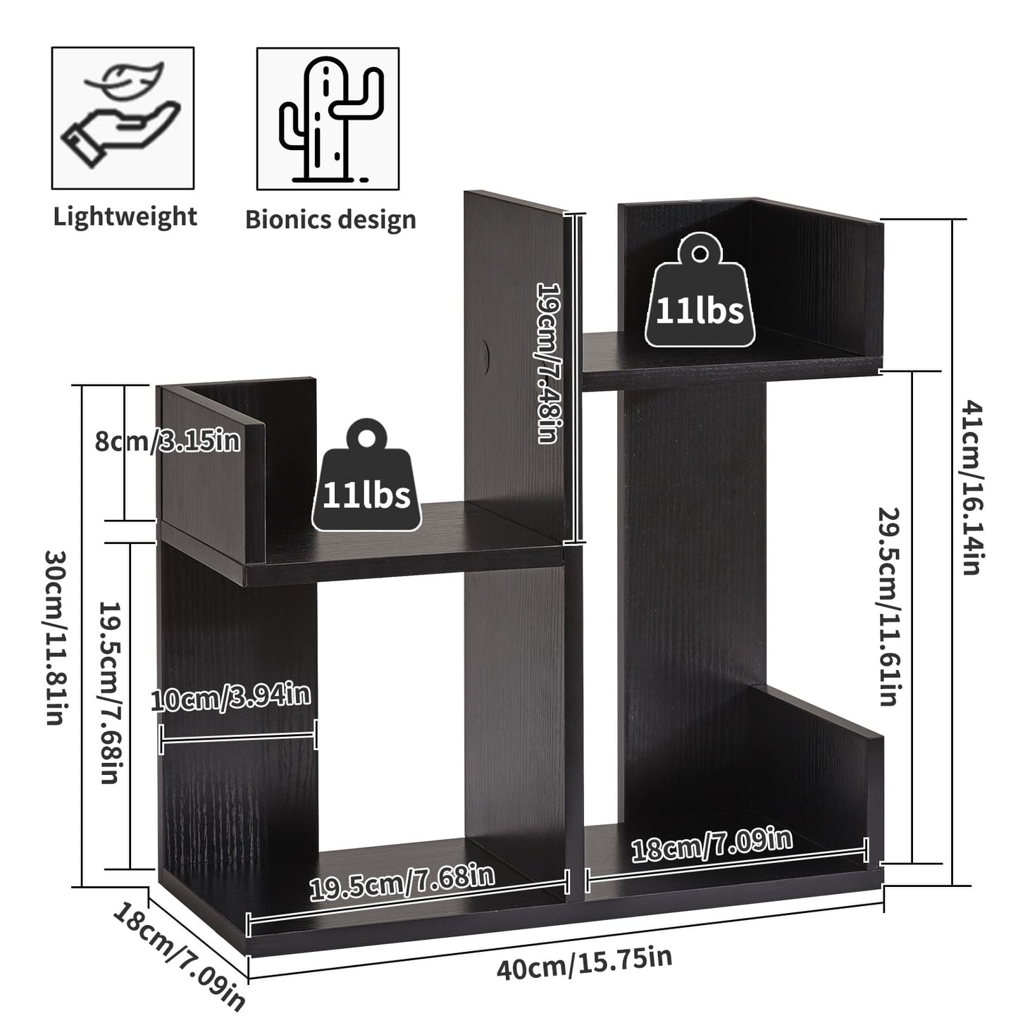 Aibiju Book Organizer for Desk, Cute Desk Top Organizing, Tree Bookshelf Unique Nursery Bookcase