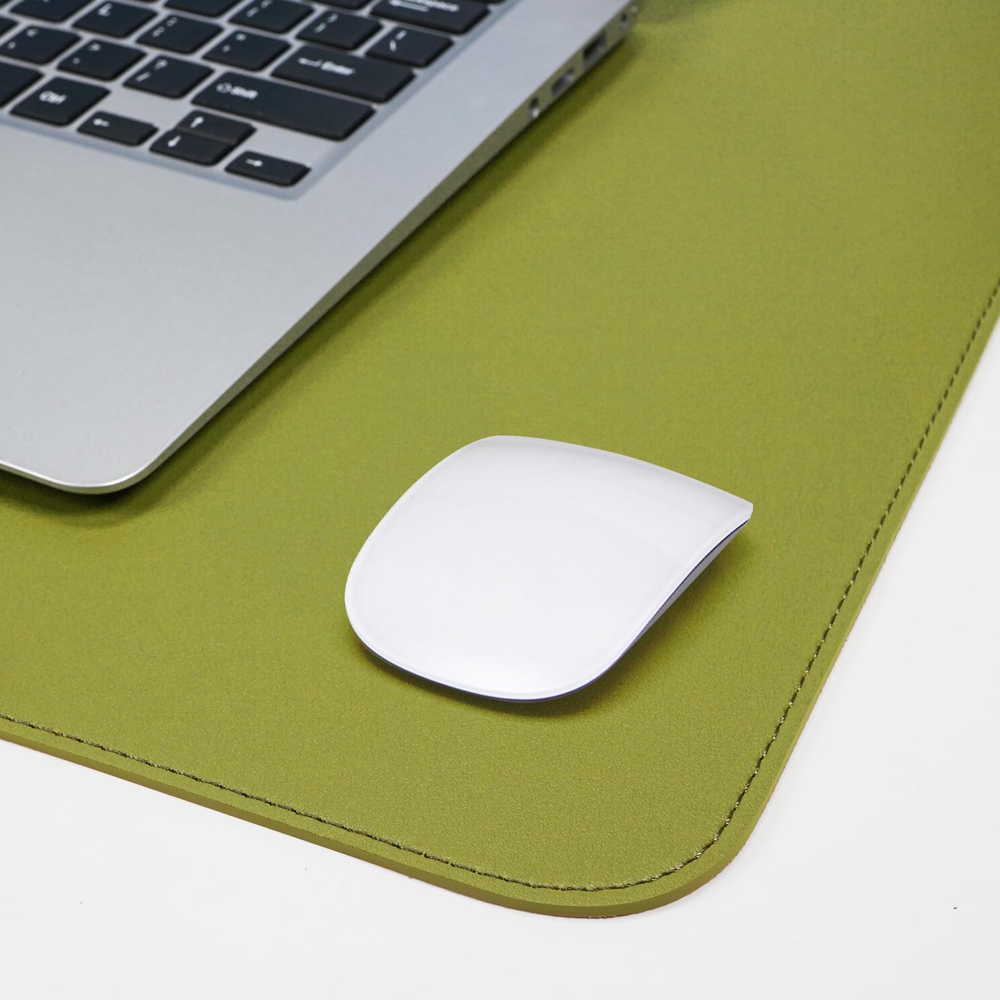 AFIING Leather Desk Pad Protector, Large Desk Mat with Natural Cork & PU Leather, Mouse Pad