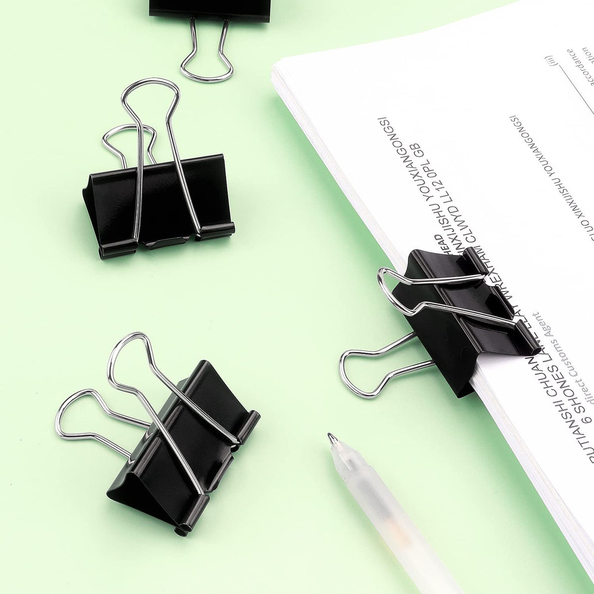 ZZTX 36 Pack Binder Clips 1.3 Inches Black