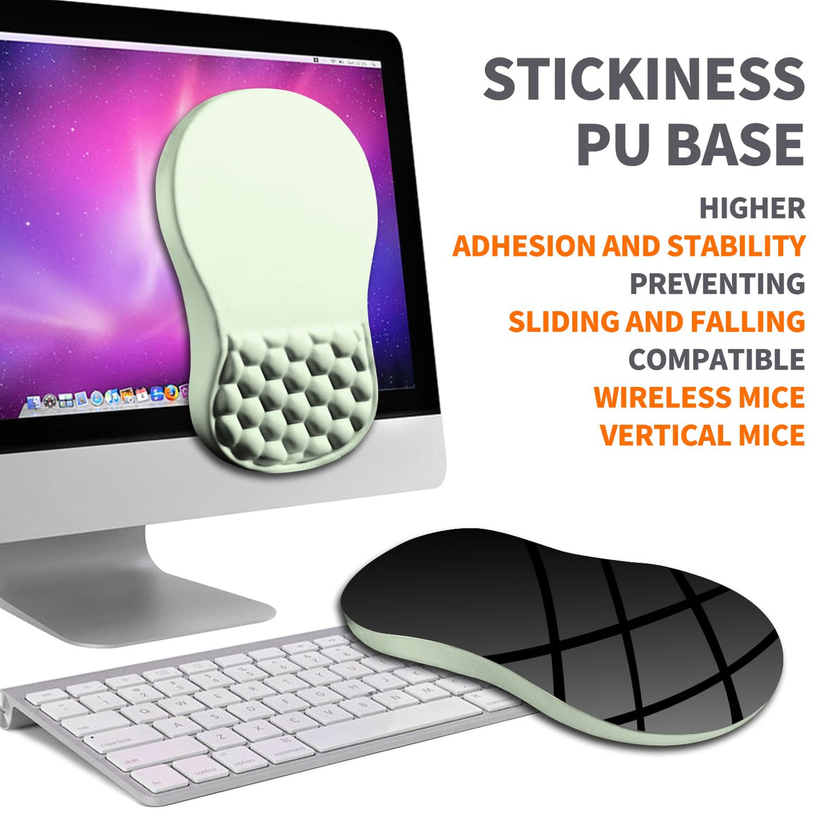 Armanza Ergonomic Joint Wrist Support Mouse Pad with Memory Foam Cushion Massage Bump, Carpal