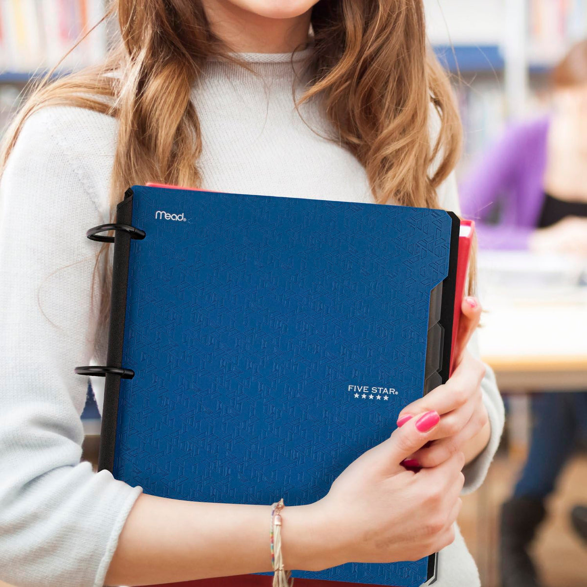 Five Star Flex Refillable Notebook + Study App, College Ruled Paper and 1-1/2 Inch TechLock Ring
