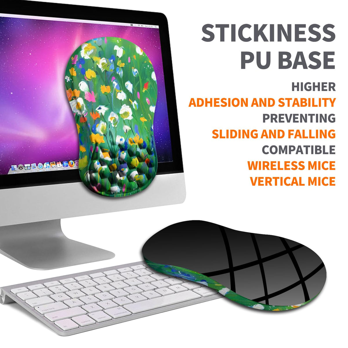 Armanza Ergonomic Joint Wrist Support Mouse Pad with Memory Foam Cushion Massage Bump, Carpal