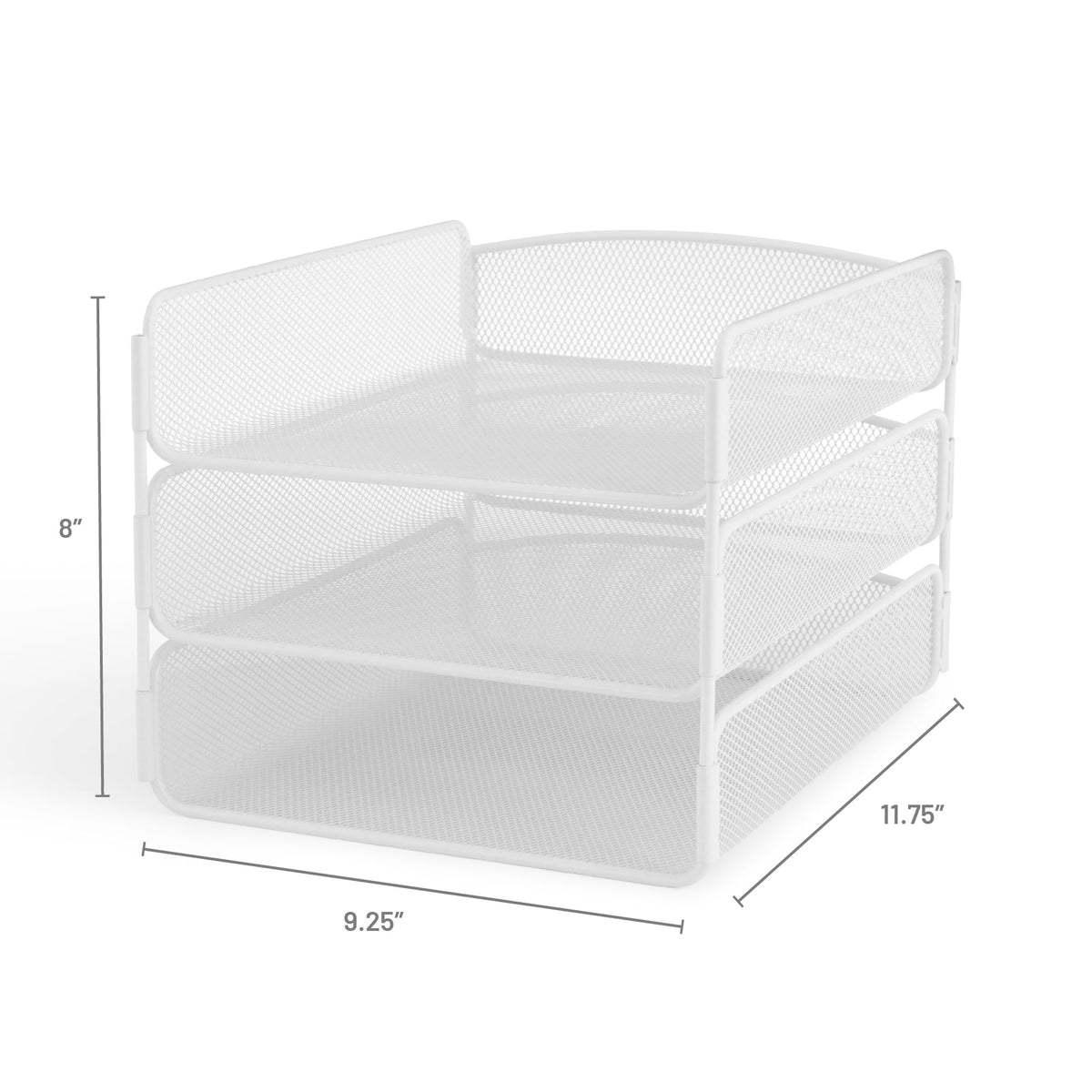 Safco Onyx Desk Organizer, 3 Trays, Office and Classroom Mailbox, Paper and Mail Sorter, Steel