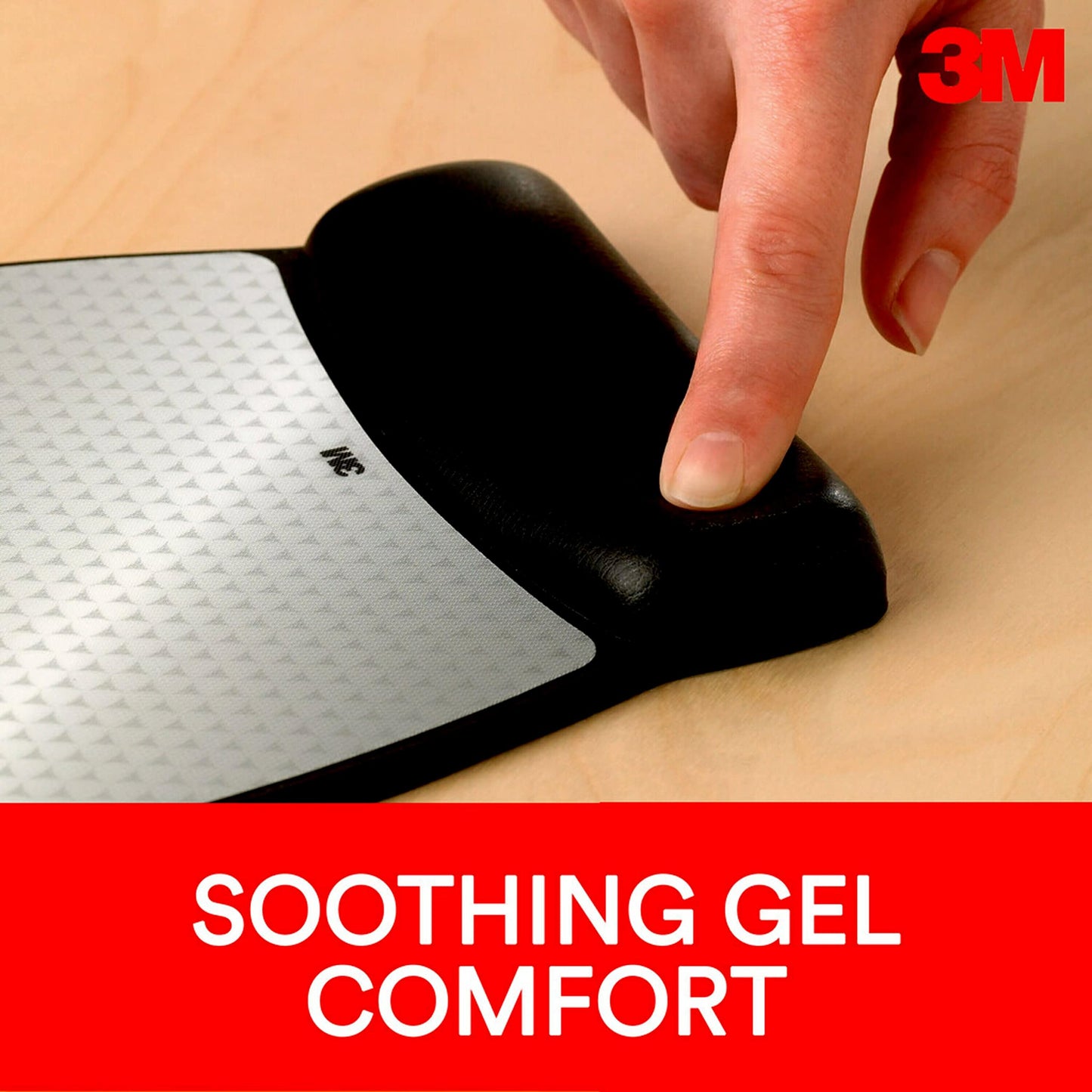 3M Precise Mouse Pad with Gel Wrist Rest, Vertex, 8.6 in x 6.8 in