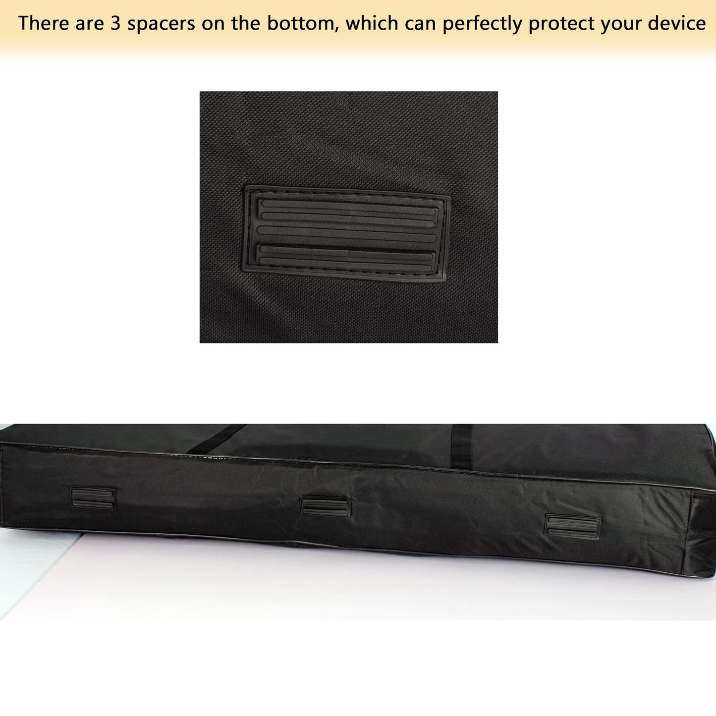 AKOZLIN 88-Key Portable Padded Keyboard Case,54"x6.7"x13" Soft Gig Bag