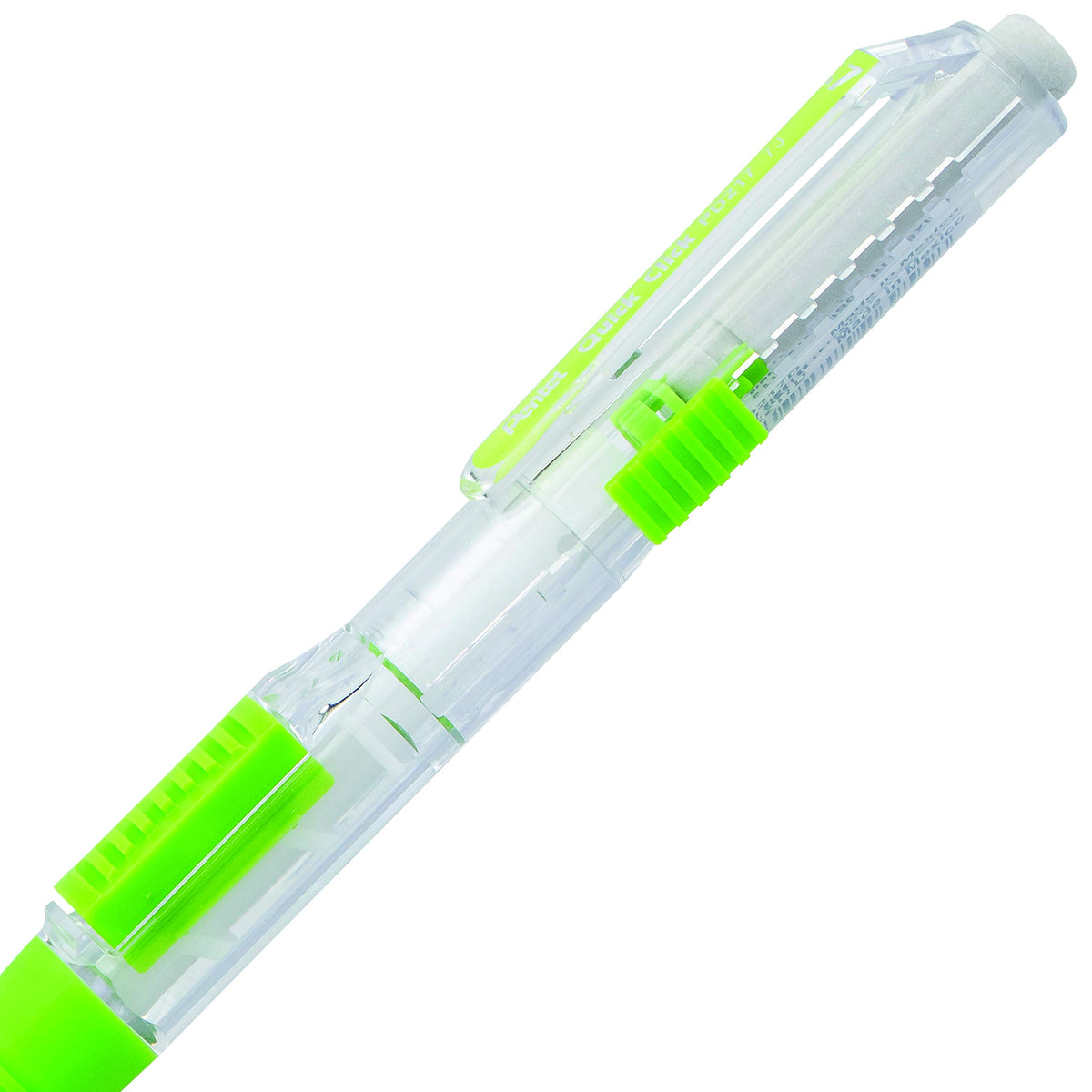 Pentel QUICK CLICK Mechanical Pencil (0.7mm), Green Barrel, Box of 12 Pencils (PD217D)