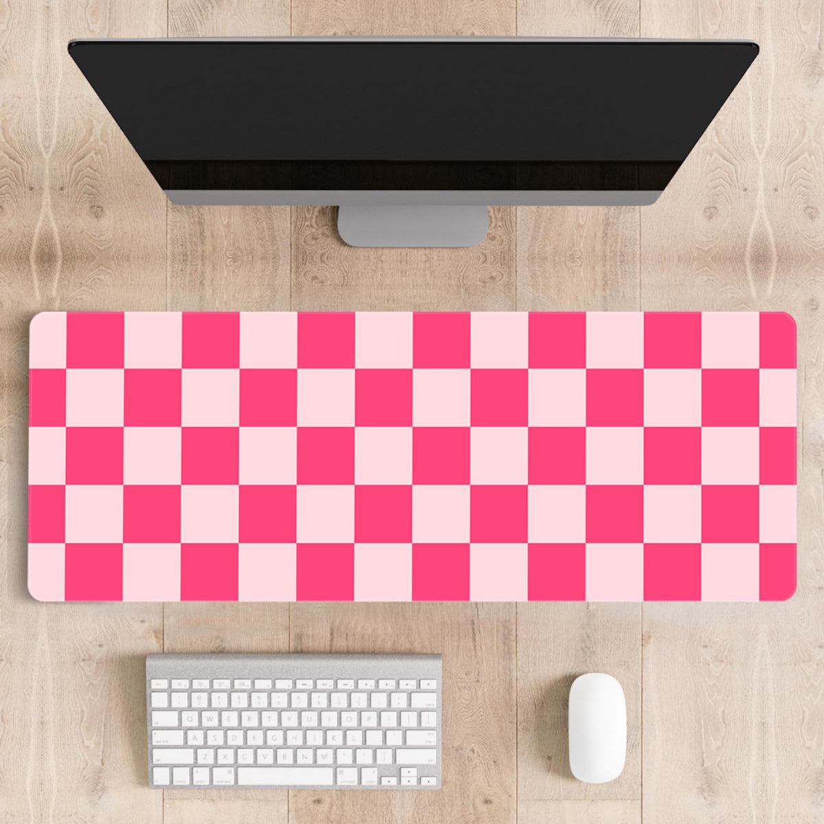 Stanoha Cute Desk Mat for Keyboard Desktop Extra Large Mouse Pad, Plaid