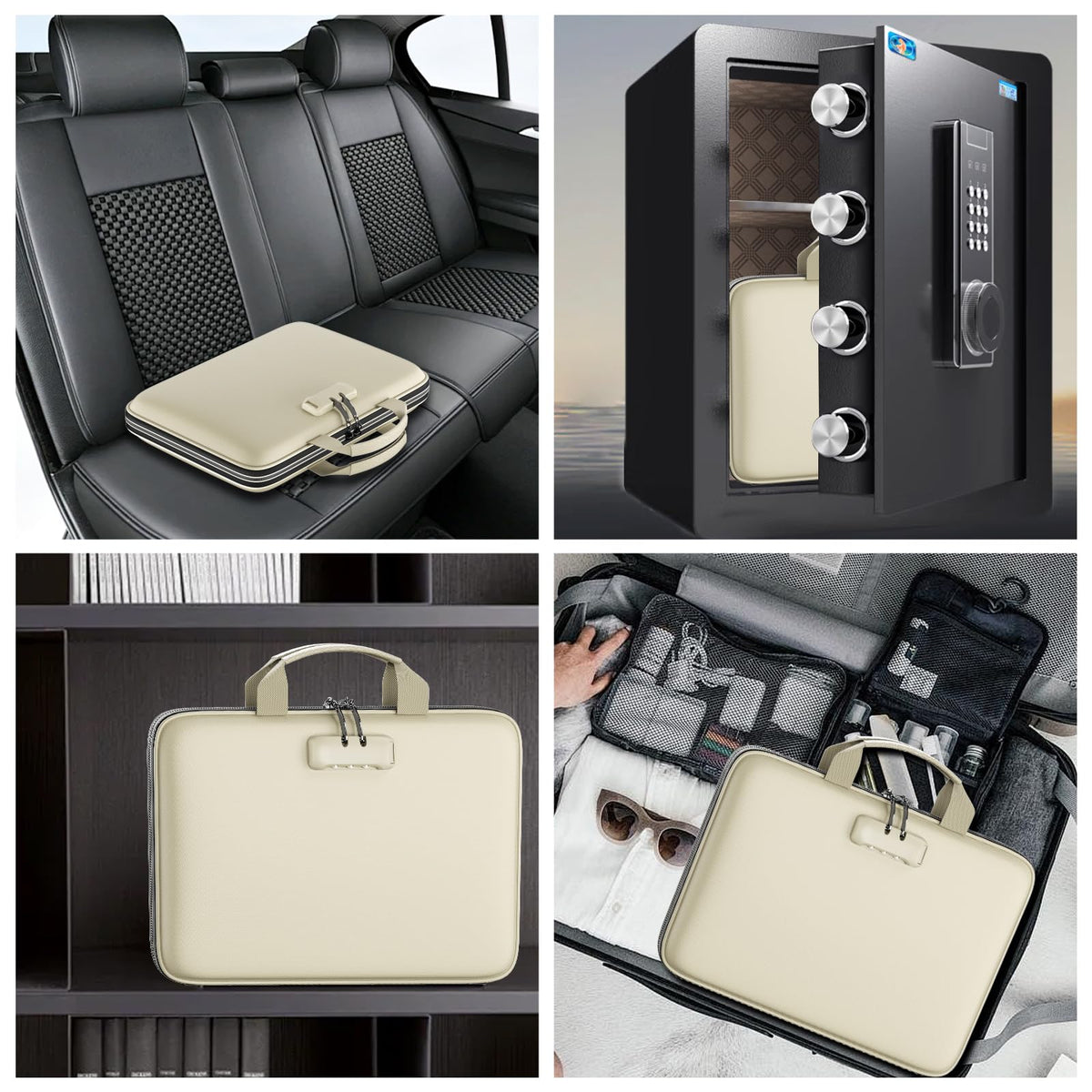 Tamfile Fireproof File Organizer with Lock,Hard Case Fireproof Document Box