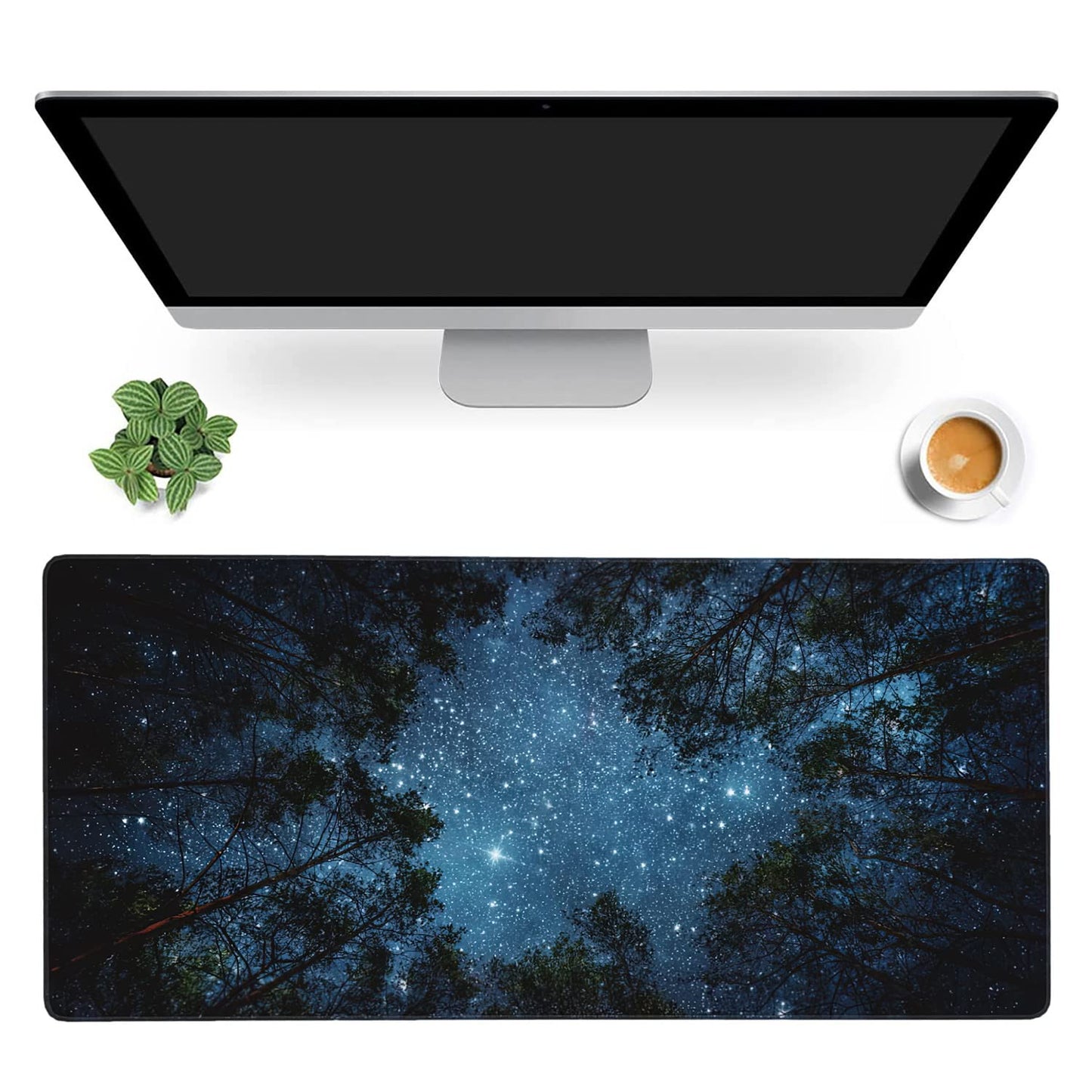 Beautiful Night Sky and Milky Way Gaming Mouse Pad XXL Large Desk Mouse Pad Keyboard Mat with