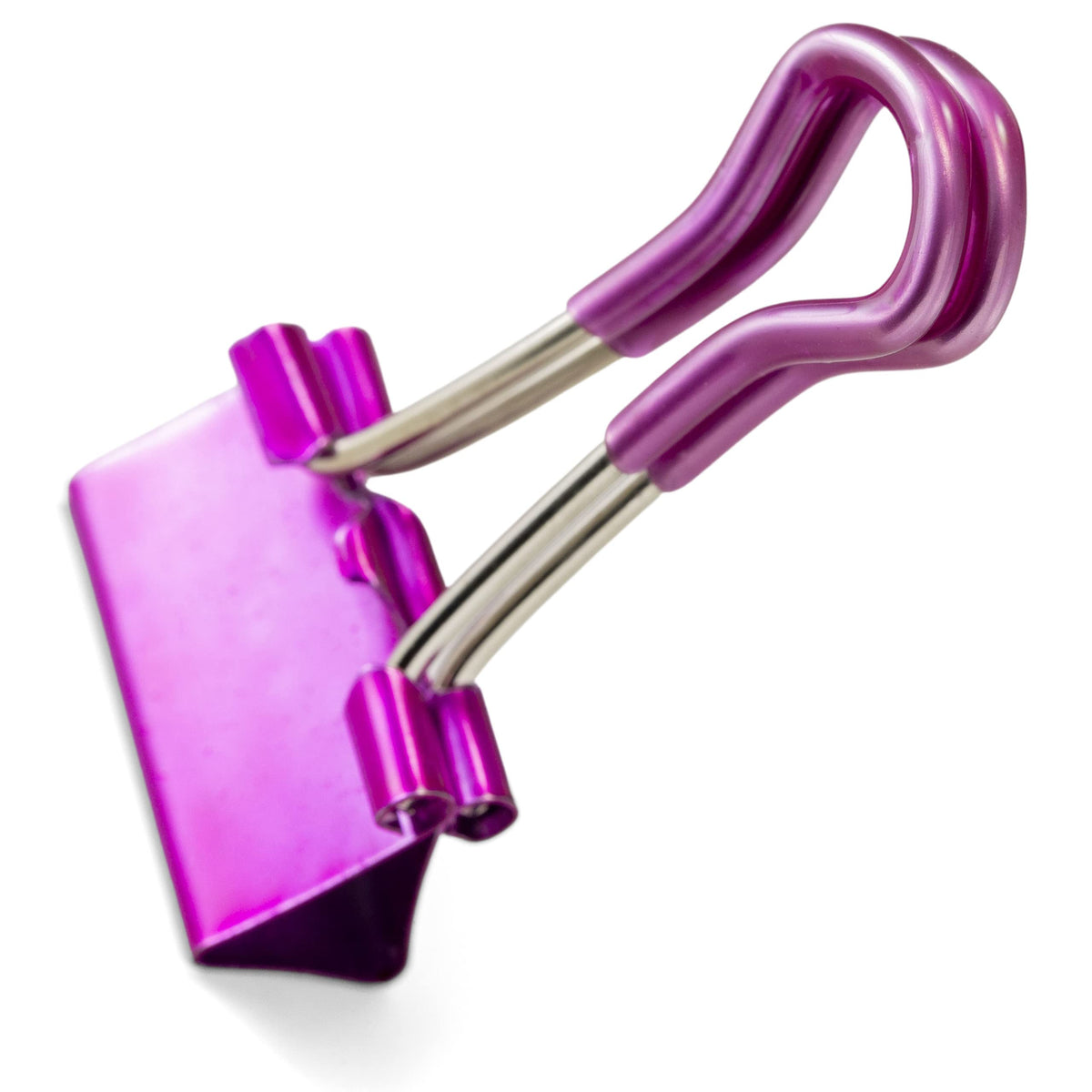 Officemate Easy Grip Small Size Binder Clips, Assorted Metallic Colors 24-Count, Paper Clamps for