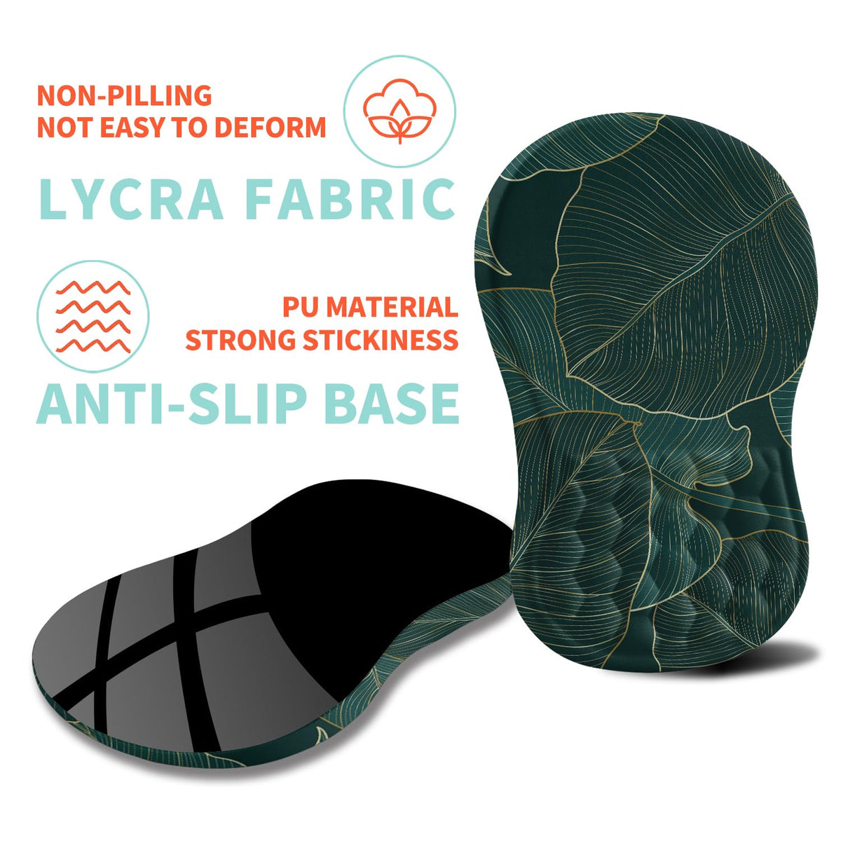 Kuosgm Ergonomic Mouse Pad Wrist Support with Memory Foam Massage Bulge, Carpal Tunnel Pain Relief