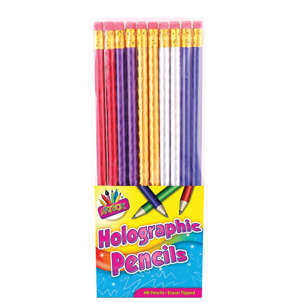 ART BOX Holographic HB Pencil (Pack of 10)