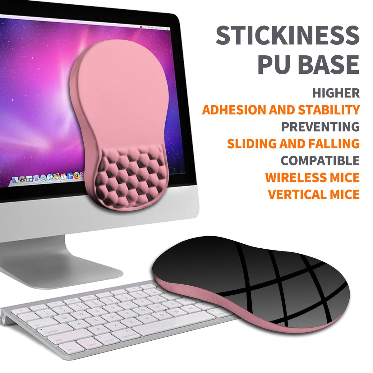 Armanza Ergonomic Joint Wrist Support Mouse Pad with Memory Foam Cushion Massage Bump, Carpal