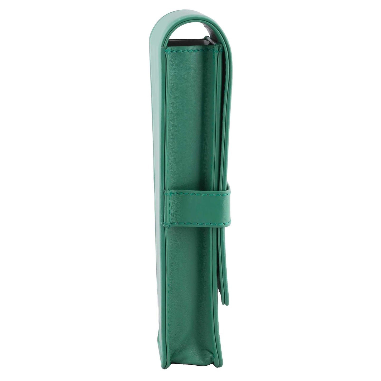 DiLoro Leather Double Pen Case Pencil Pouch Holder for Two Fountain Ballpoint Rollerball Pens and