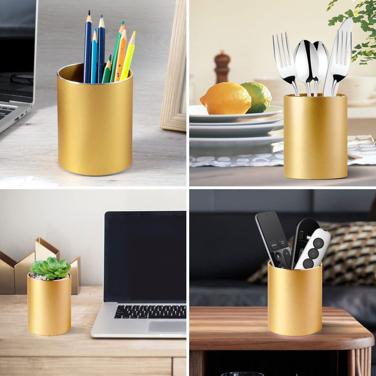 Boershun Pen Holder for Desk, Metal Desk Pen Cup, Desktop Pen Organizer and Pencil Cup for Office