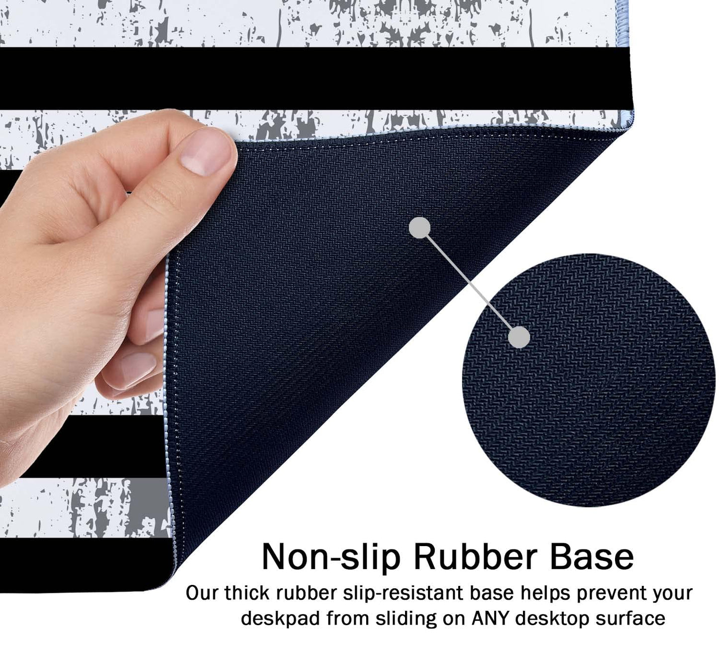 SSOIU Desk Mat, Extended Gaming Mouse Pad 35.5x15.7 in, Large Non-Slip Rubber Base Mousepad with