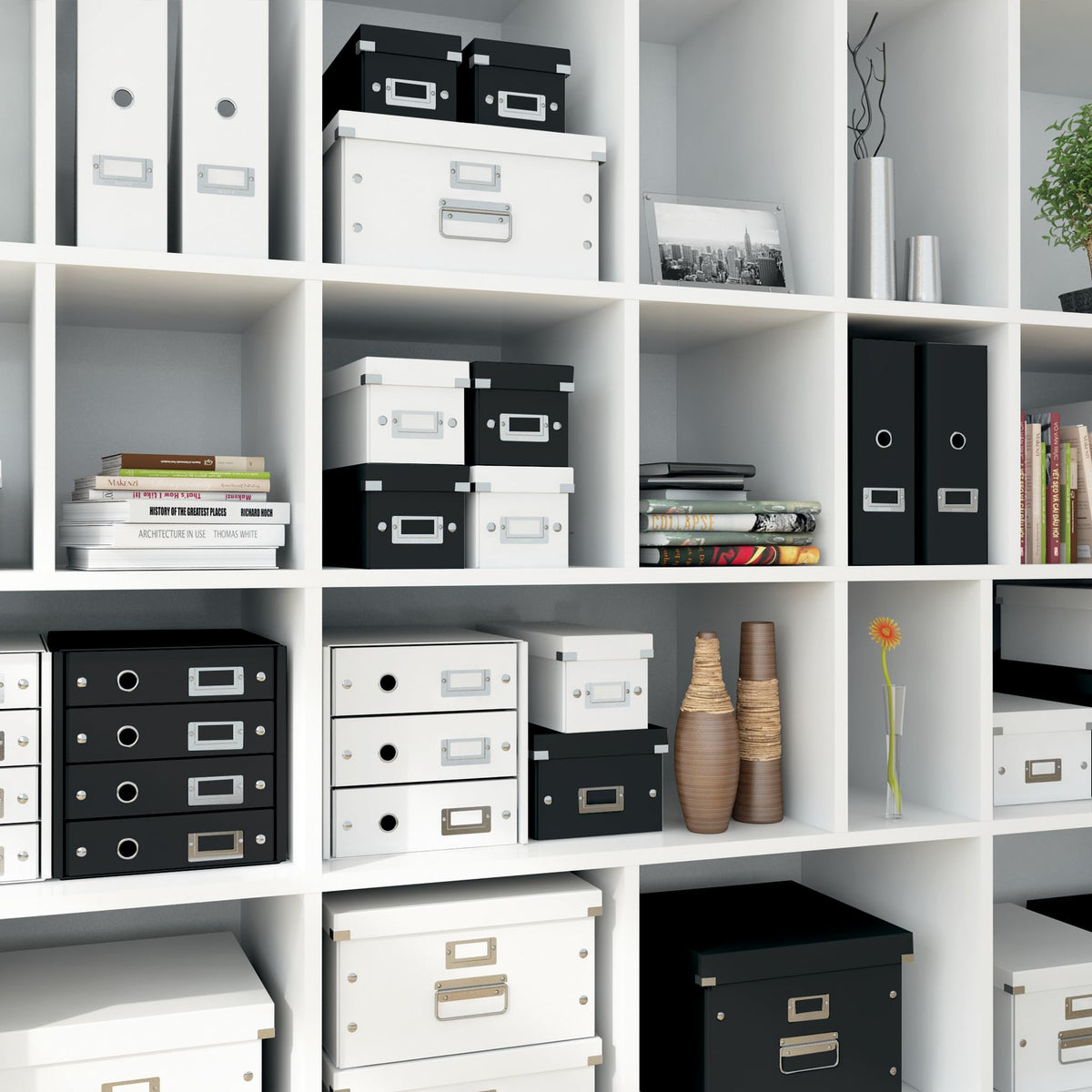 Leitz Medium Storage Cube, Black, Click and Store Range, 61090095