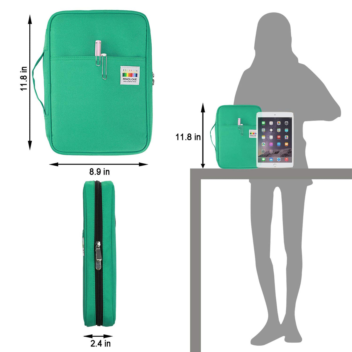 YOUSHARES 166 Slots Colored Pencil Case, 110 Slots Gel Pens fo Coloring Case Organizer, Handy