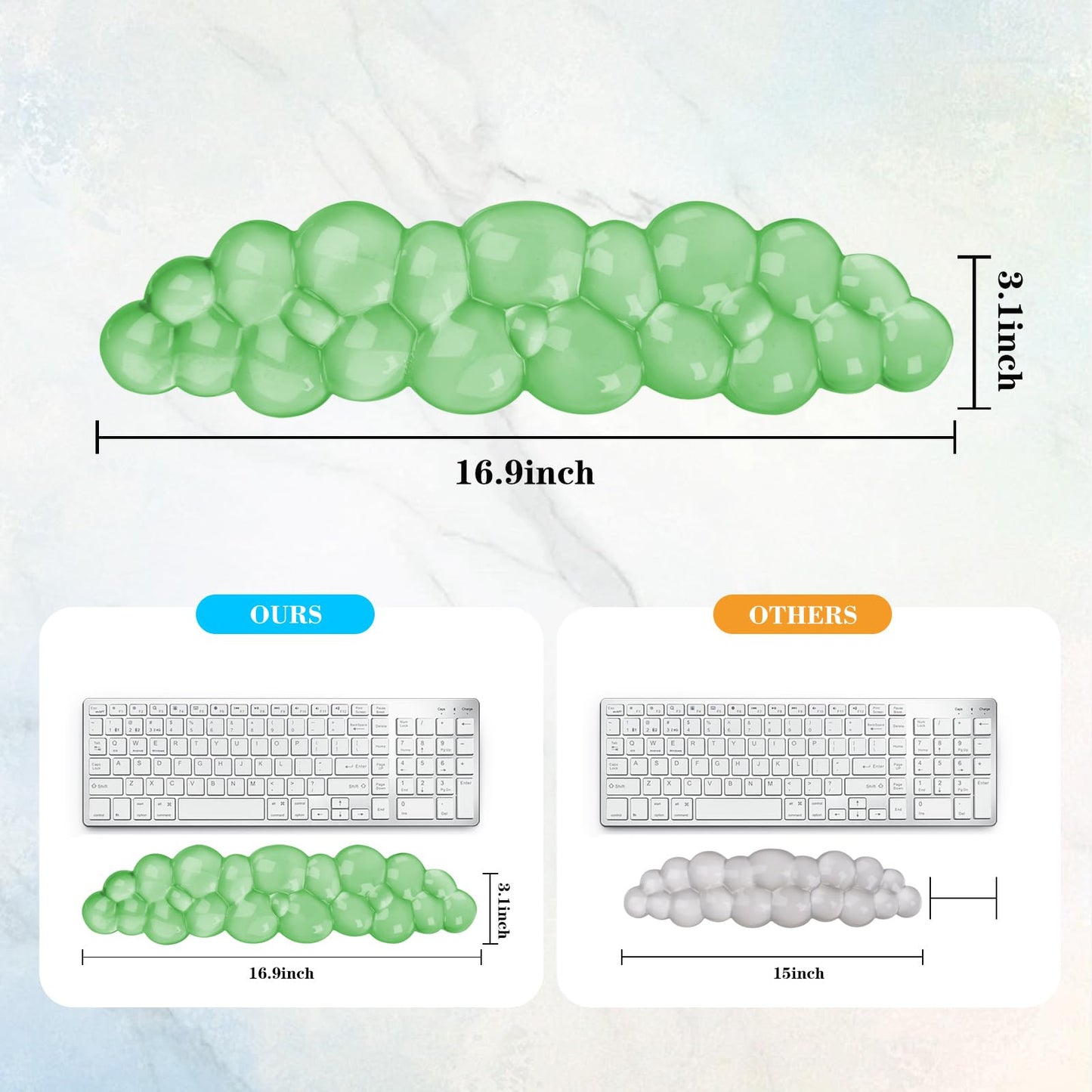 Gel Cloud Keyboard Wrist Rest, Cute Wrist Support and Arm Support Keyboard Rest for Keyboard Typing