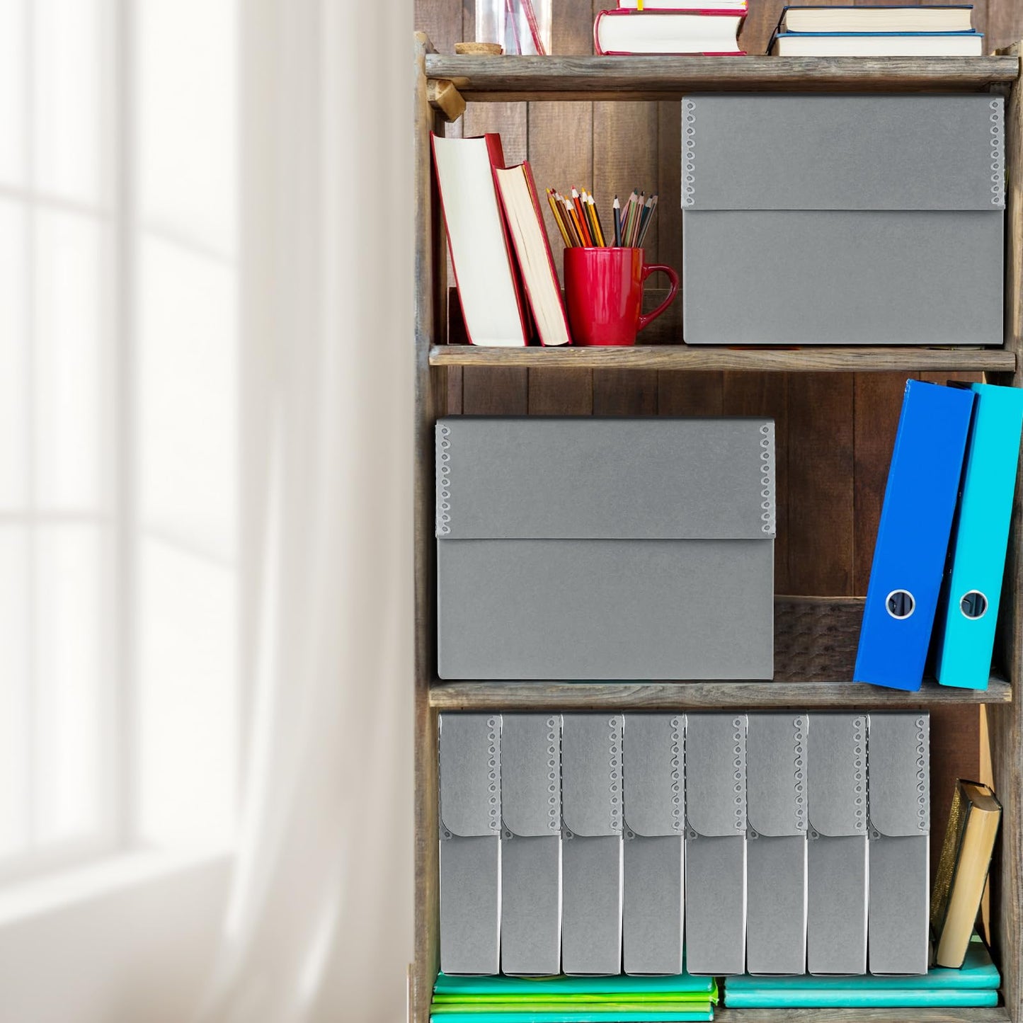 Lineco Archival Document Storage Box, Gray, 12.5" x 10.5" x 2.5"