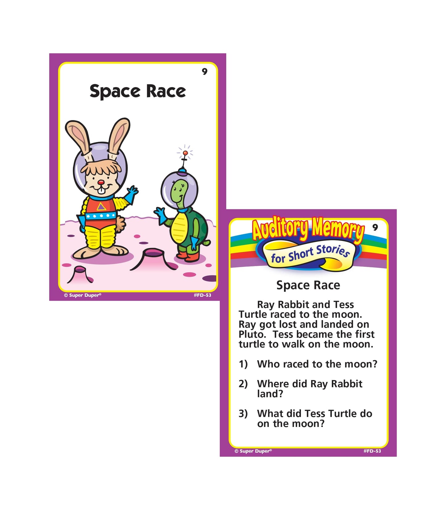 Super Duper Publications | Auditory Memory for Short Stories Fun Deck | Listening Comprehension