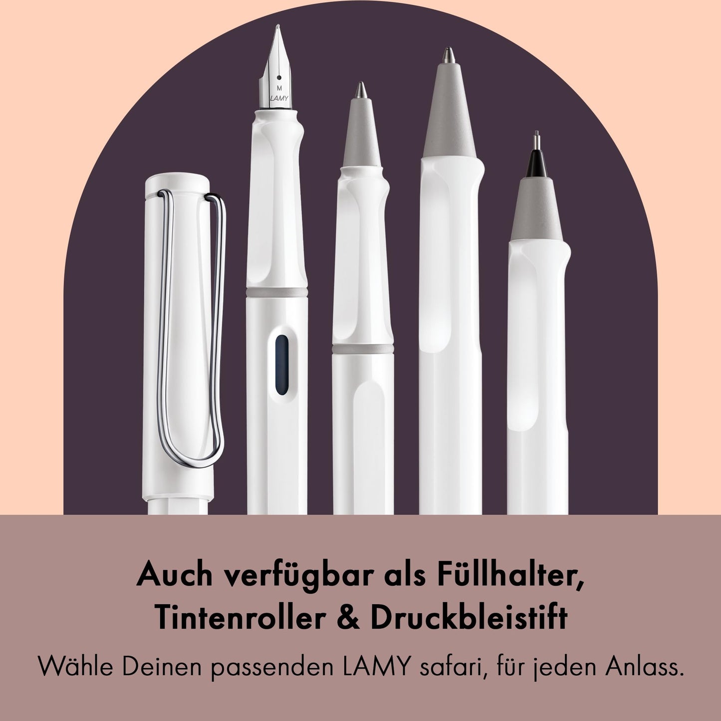 Lamy safari white - Ballpoint Pen with ergonomic grip & line width M - for pleasant long writing