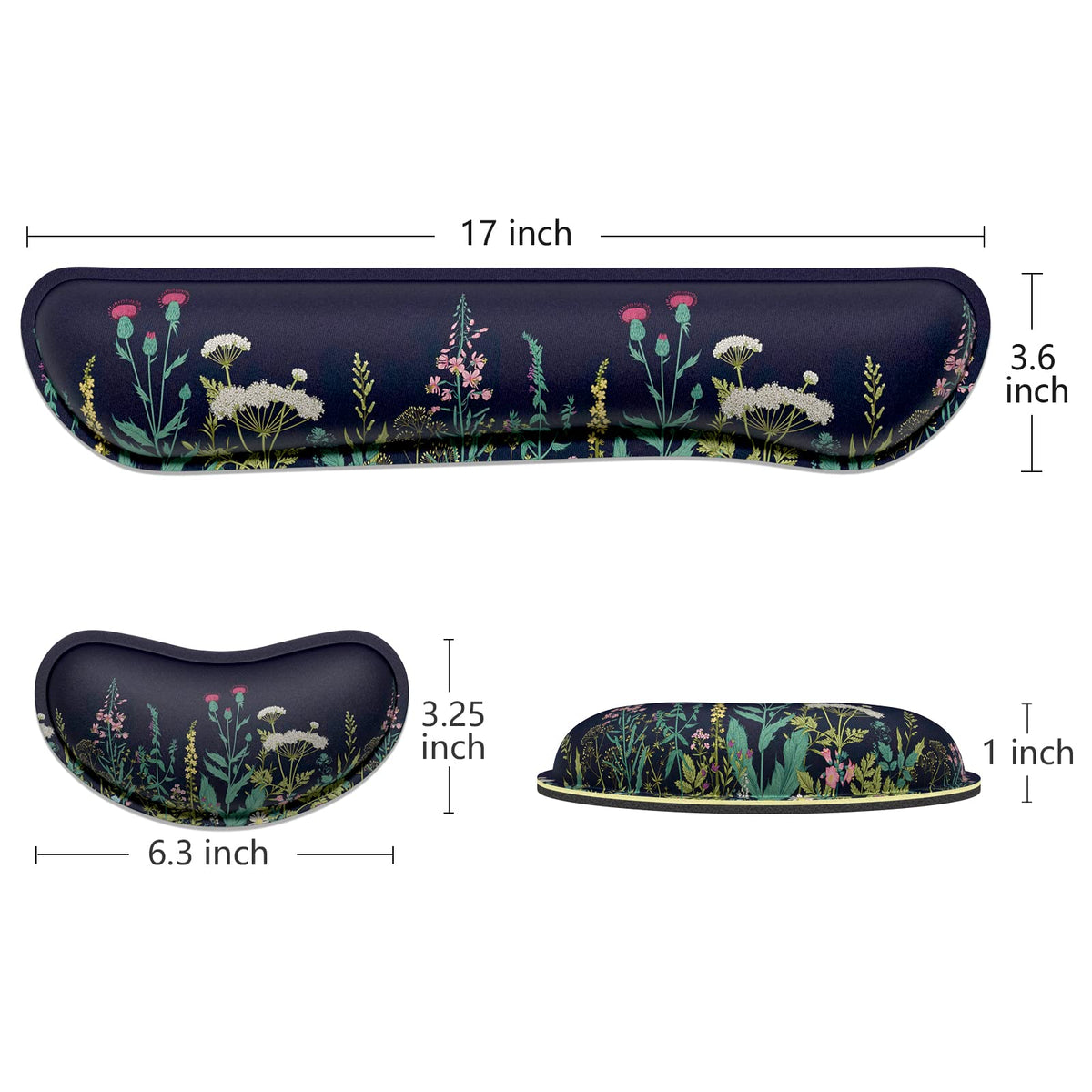 Dapesuom Enlarge Keyboard Wrist Rest, Memory Foam Wrist Cushion for Desk Mat Support, Cute Pain