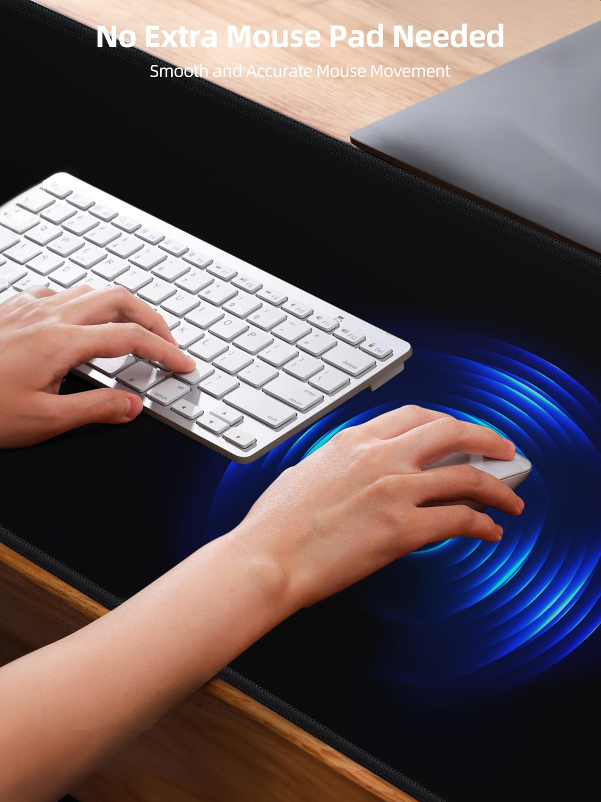 Mouse Pad 31.5x15.75 Inch with Calculator, 15W Magnetic Wireless Charging Desk Mat, XXL Desk Pad