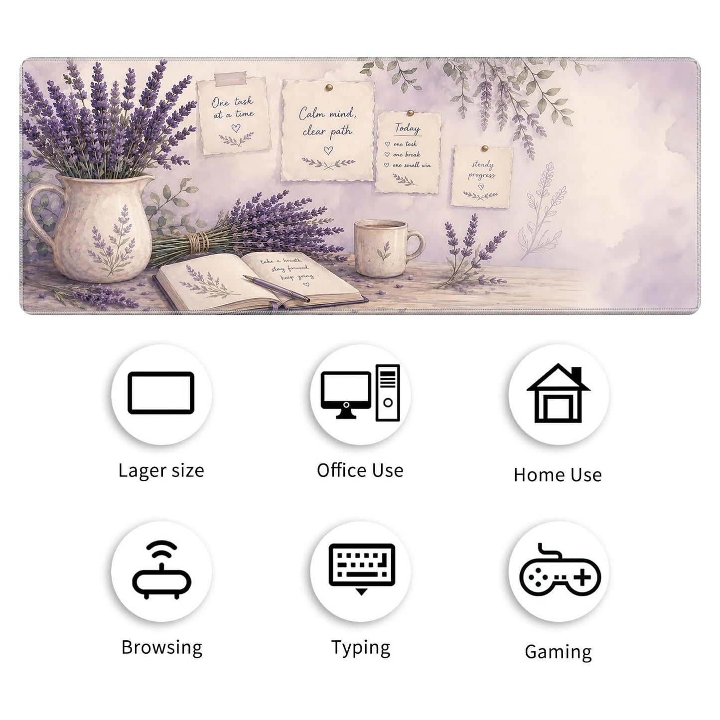 Desk Mat Large Gaming Mouse Pad + Coaster