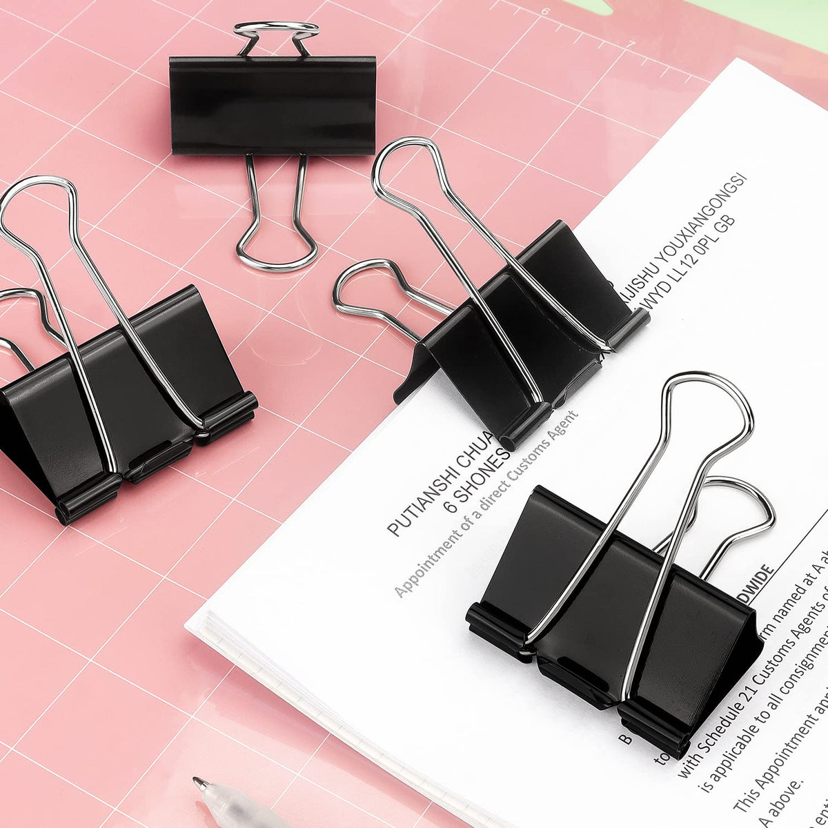 ZZTX 12 Pack Large Binder Clips 2.0 Inches Black