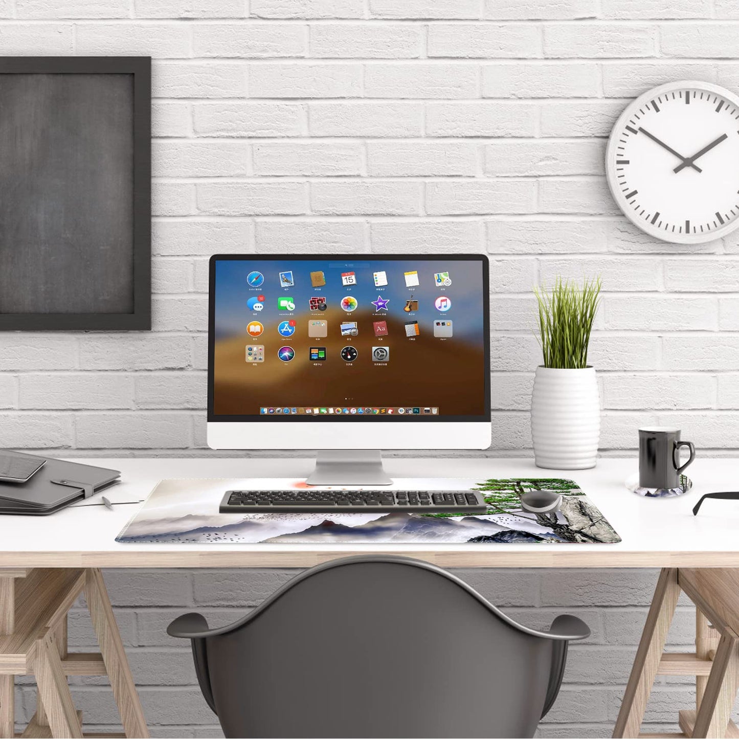 AIMSA Extended Gaming Mouse Pad, XL Large Keyboard Mouse Mat Desk Pad with Stitched Edges, Durable