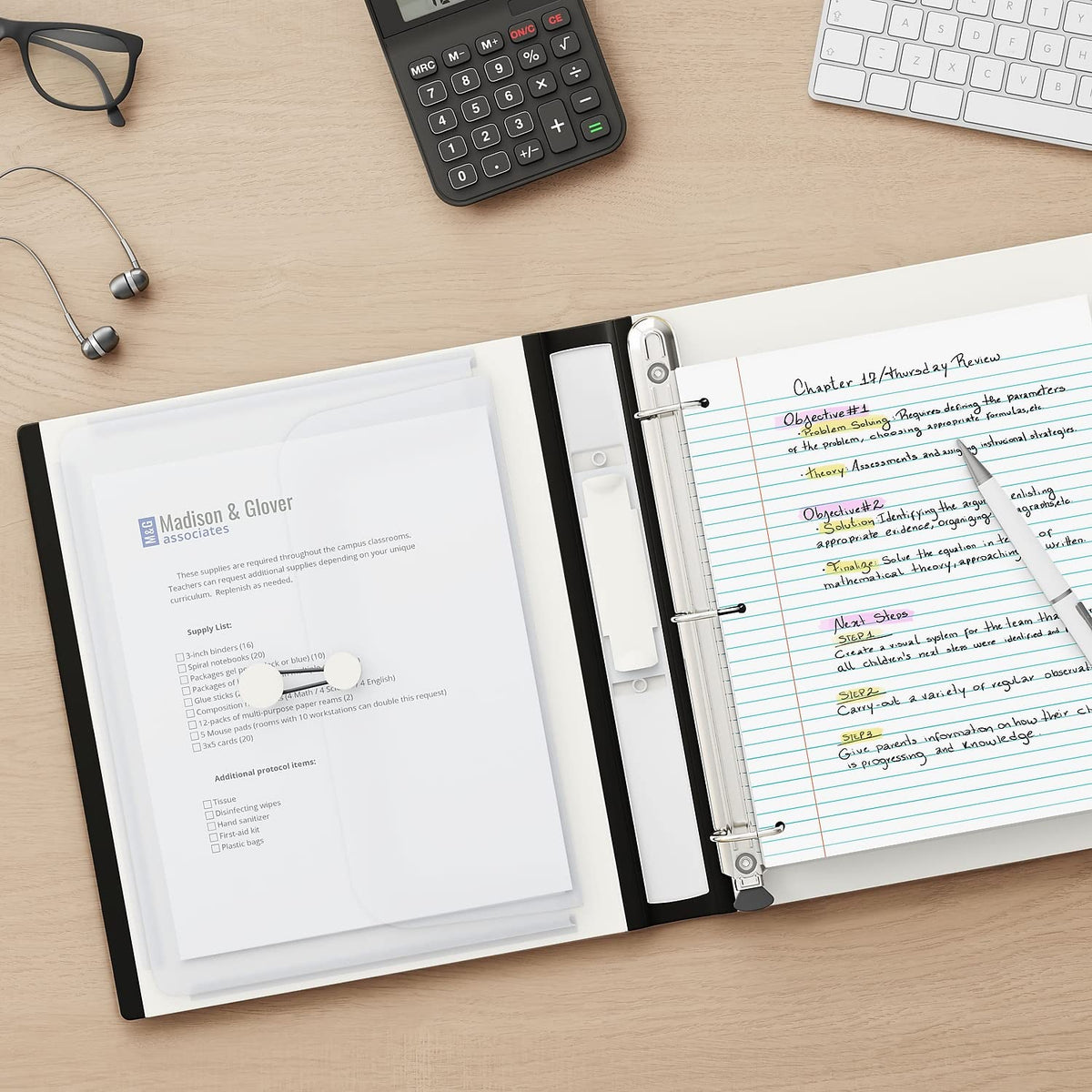 Staples Better Binder, 1 Inch D-Ring, White, 275 Sheets, 3-Pack