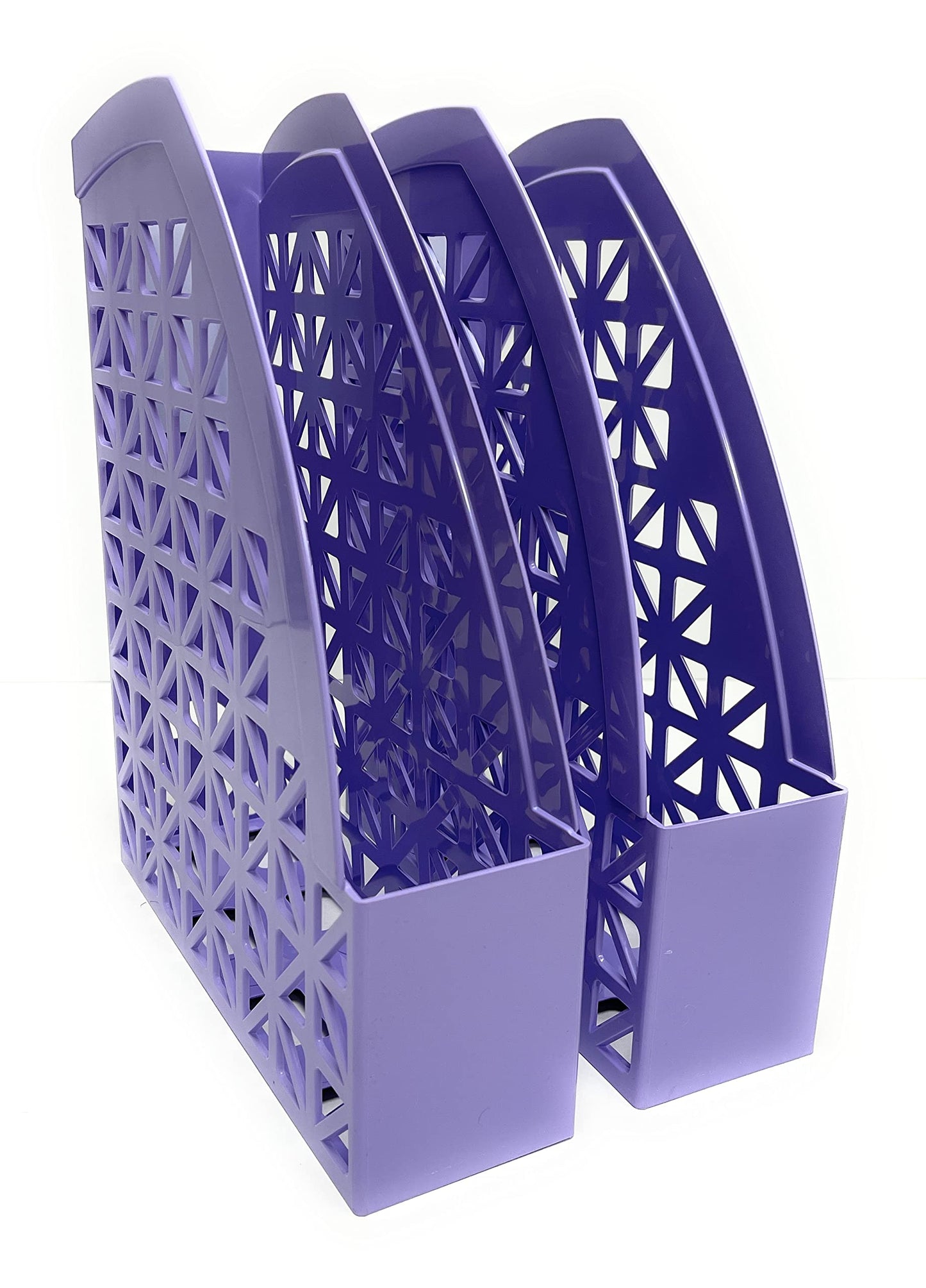 Mintra Office Plastic Desk Organizer 2pk Magazine File (Lavender)