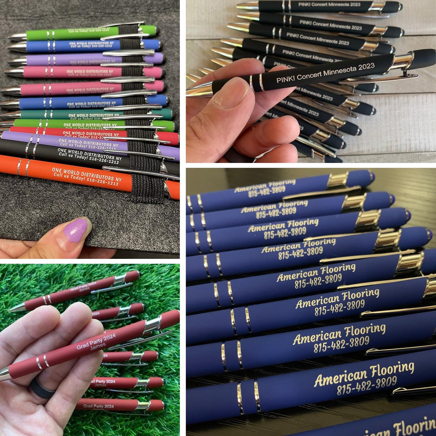 Xnslpww Personalized Pens with Name, Custom Pens Engraved with Text, Logo or Information, Suitable