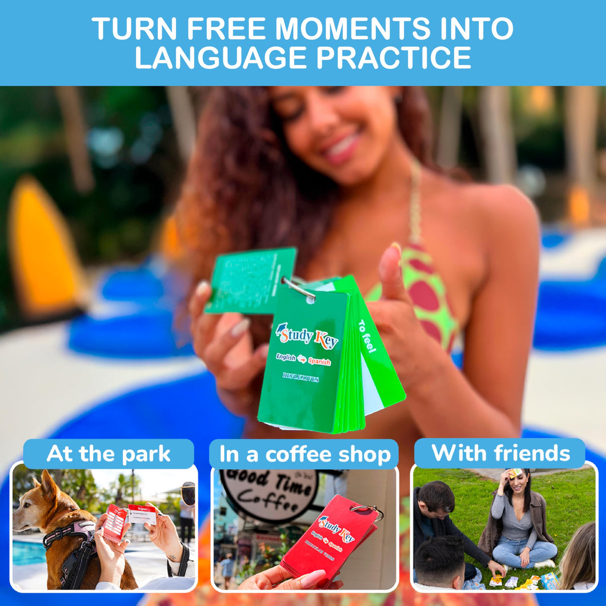 500+ Spanish Vocabulary Flash Cards for Adults & Kids Ages 15+,