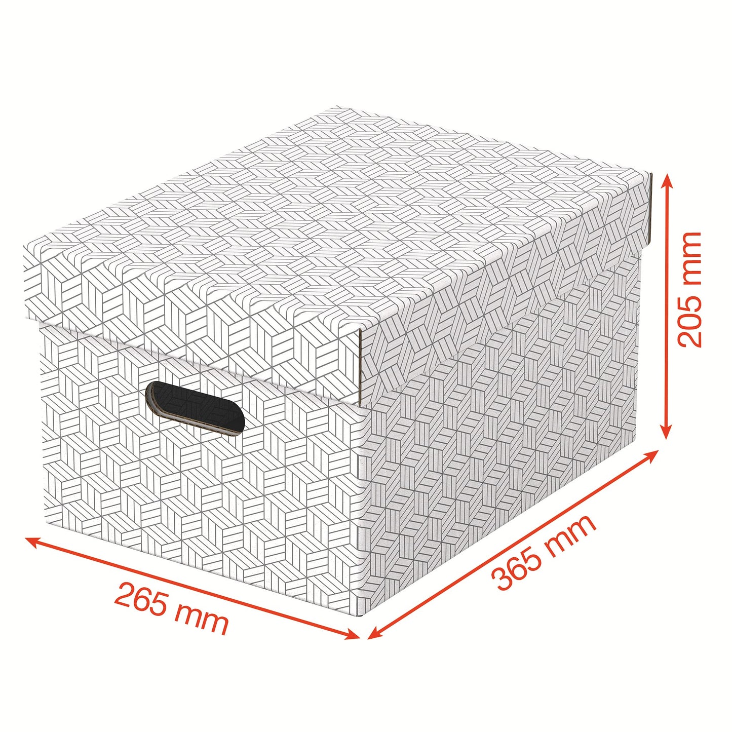 Esselte Medium Storage Box With Lid, Pack Of 3, Home/Office Storage & Organisation, 100% Recycled