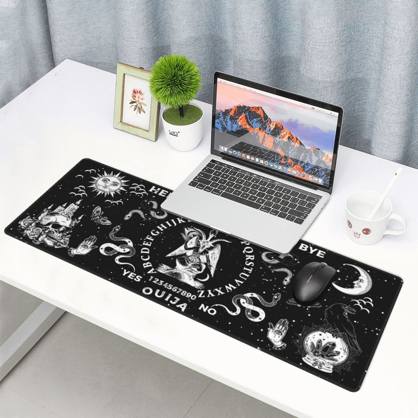 Mouse pad XL Extended Non Slip Rubber Base Stitched Edge 31.5 X 11.8 Inch