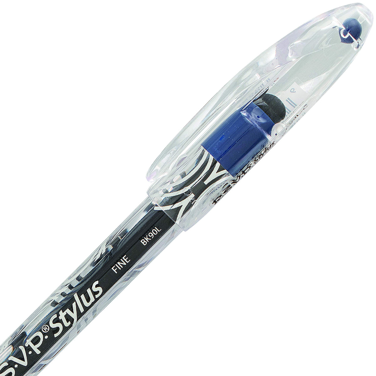 Pentel RSVP STYLUS Ballpoint Pen, Fine Line, Blue Ink (BK90L-C)