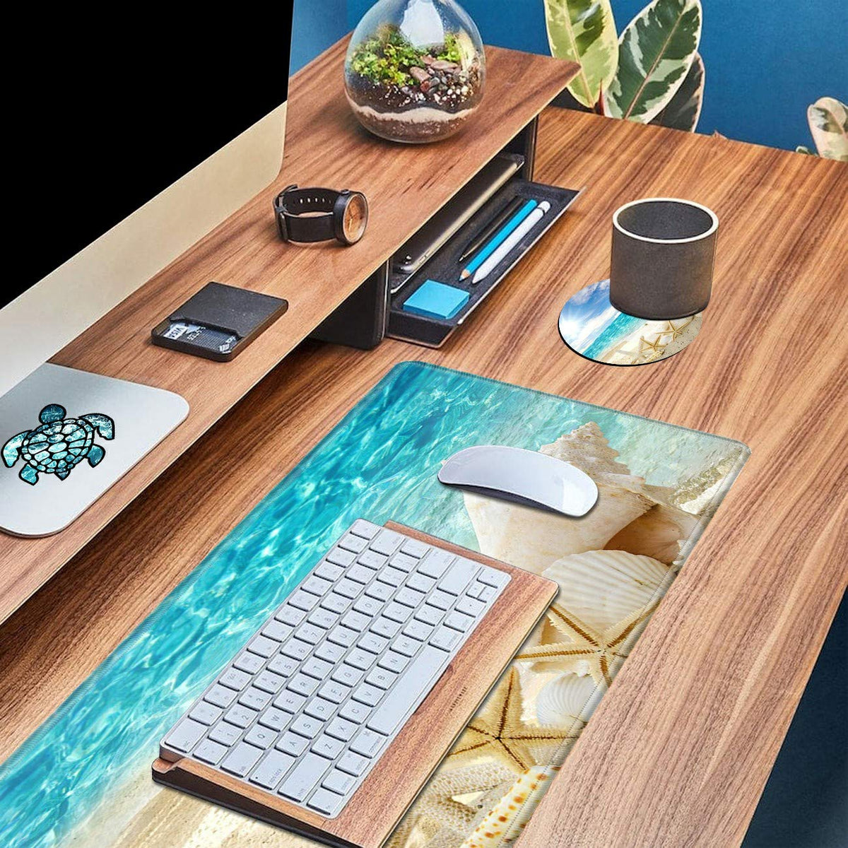 Big Desk Pad (31.5 X 11.8 Inch) Desk Mat Accessories for Women Men Desk Protector Extended Mouse