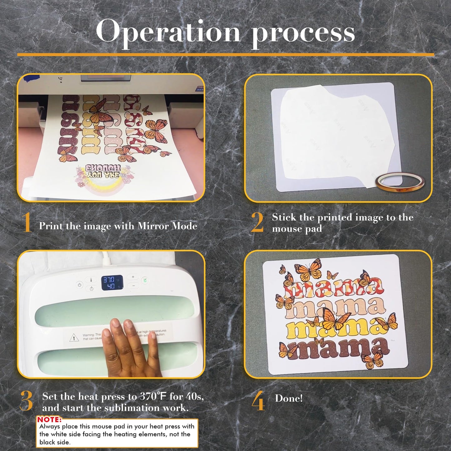 A-SUB Sublimation Mouse Pad Blank 3mm, 11 Pcs, 9.4x7.9x0.12 Inches