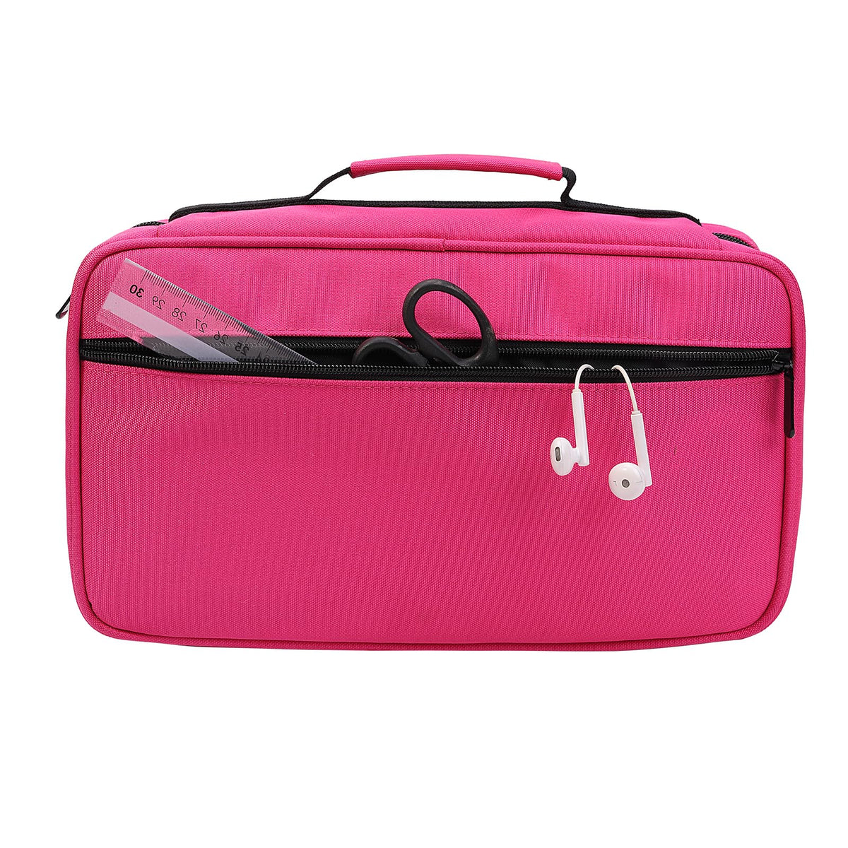 BOMKEE 60 Slots Marker Organizer Case, Large Pencil Pouch for 60 Markers Big Capacity Pen Holder