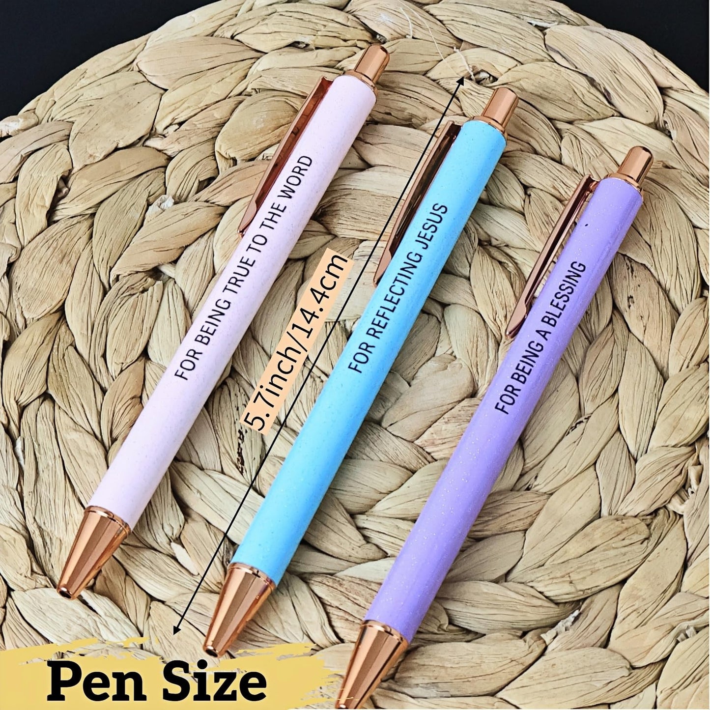 Jxueych Fancy Metal Pen Set with Inspirational Motivational Quotes Nice and Cute Boss Lady Gifts